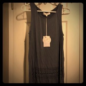 Lola Harper long grey cutout tank for leggings xs